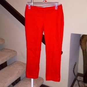 Banana Republic Red Tapered Capri Pants